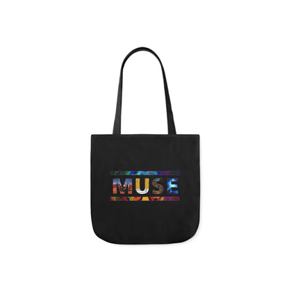Muse Album Art Letters Polyester Canvas Tote Bag