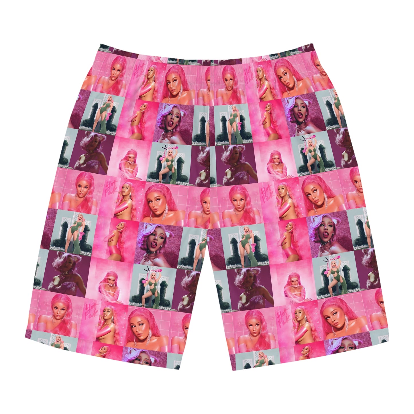 Doja Cat Hot Pink Mosaic Men's Board Shorts