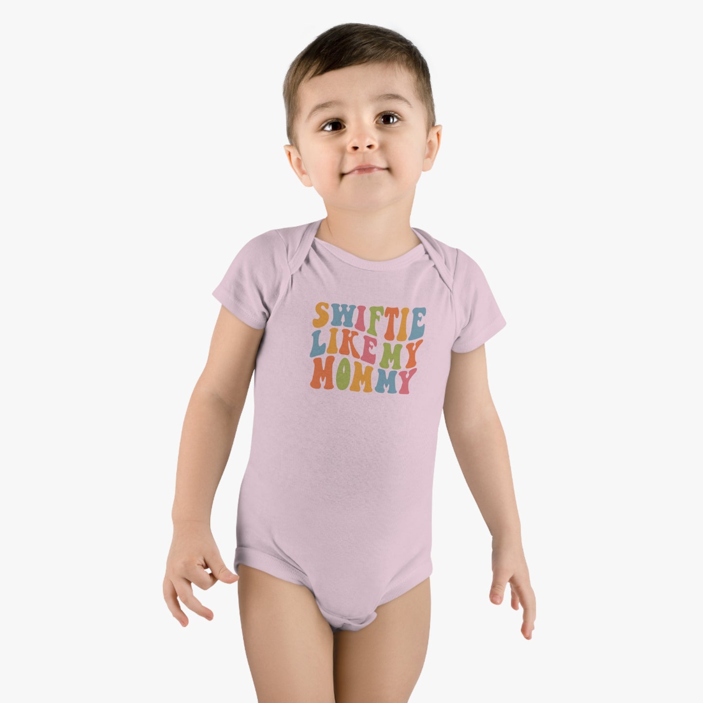 Taylor Swift Swiftie Like My Mommy Baby Short Sleeve Onesie