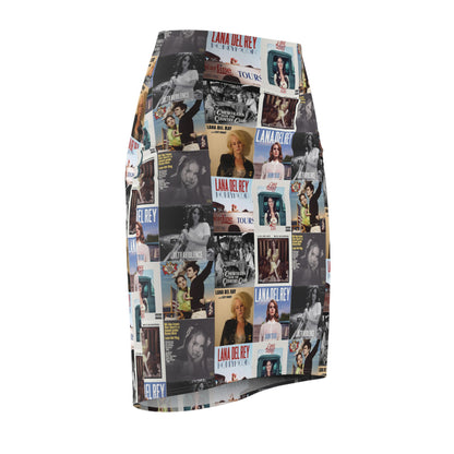 Lana Del Rey Album Cover Collage Women's Pencil Skirt