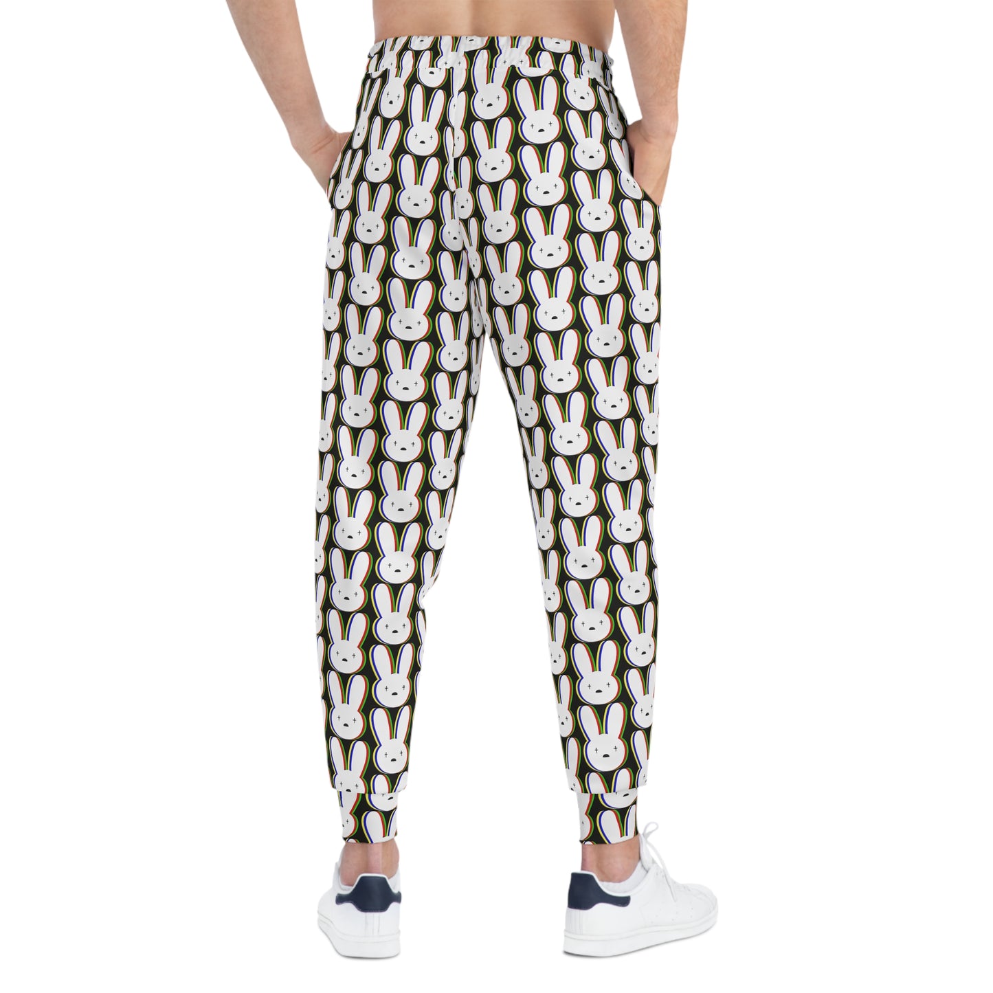 Bad Bunny Logo Pattern Athletic Jogger Sweatpants