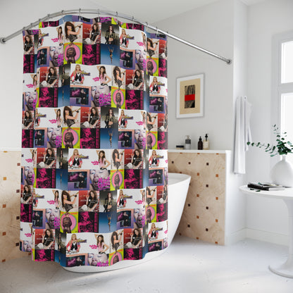 Miley Cyrus Album Cover Collage Polyester Shower Curtain