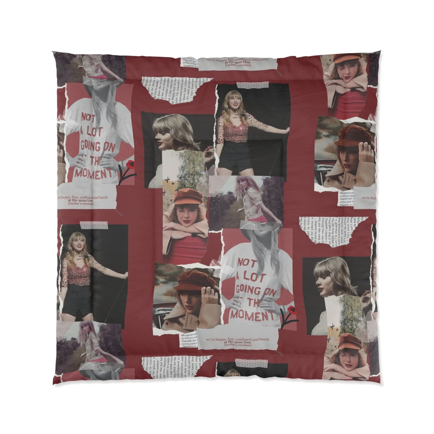 Taylor Swift Red Taylor's Version Collage Comforter