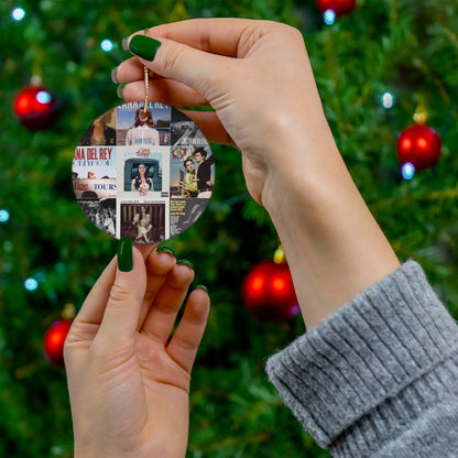 Lana Del Rey Album Cover Collage Ceramic Ornament