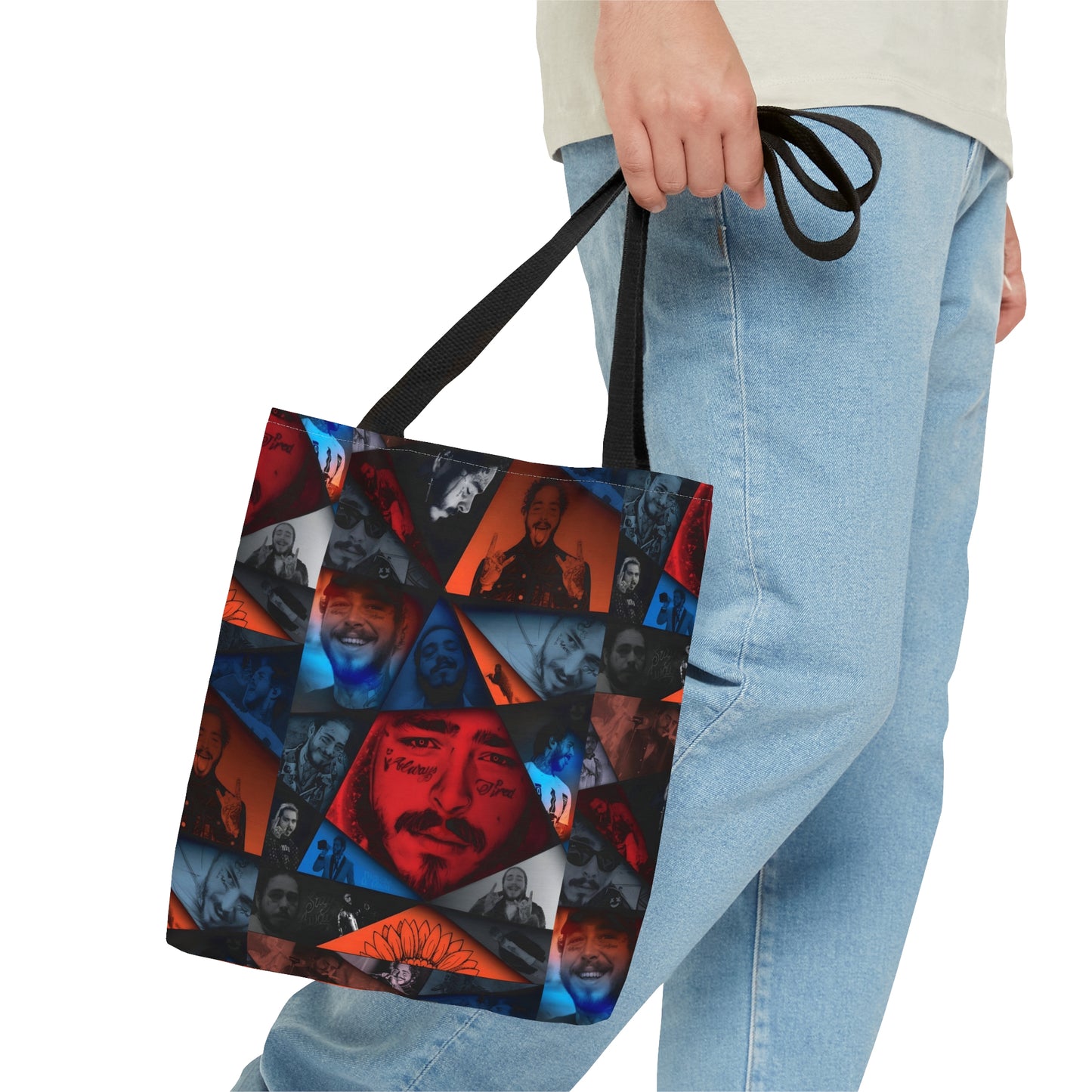 Post Malone Crystal Portaits Collage Tote Bag