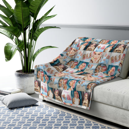 Anne Marie Therapy Mosaic Sherpa Fleece Blanket