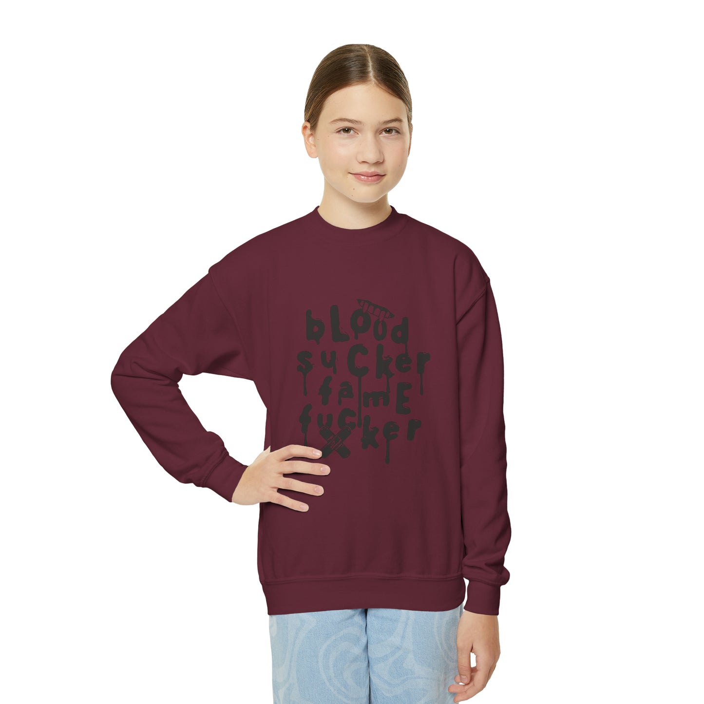 Olivia Rodrigo Blood Sucker Fame Fucker Youth Crewneck Sweatshirt