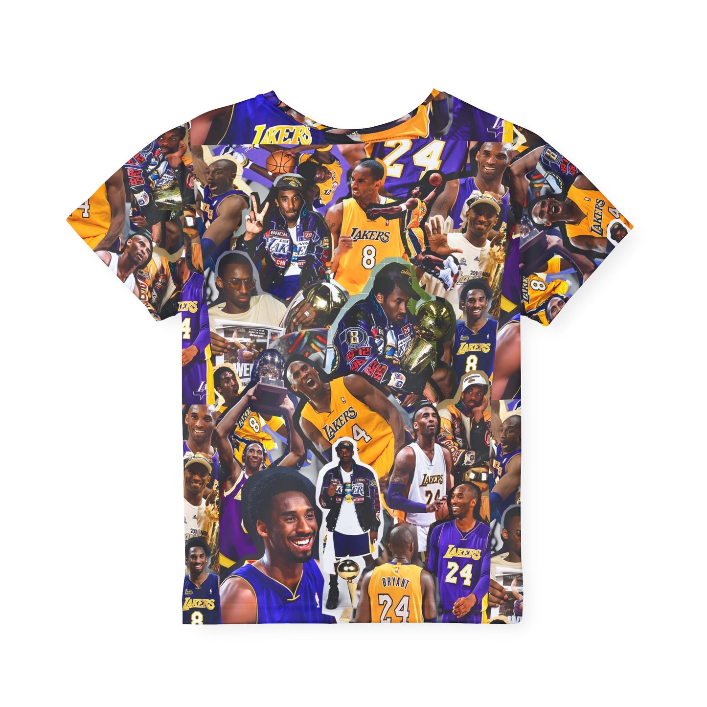 Kobe Bryant Career Moments Photo Collage Kids Sports Jersey