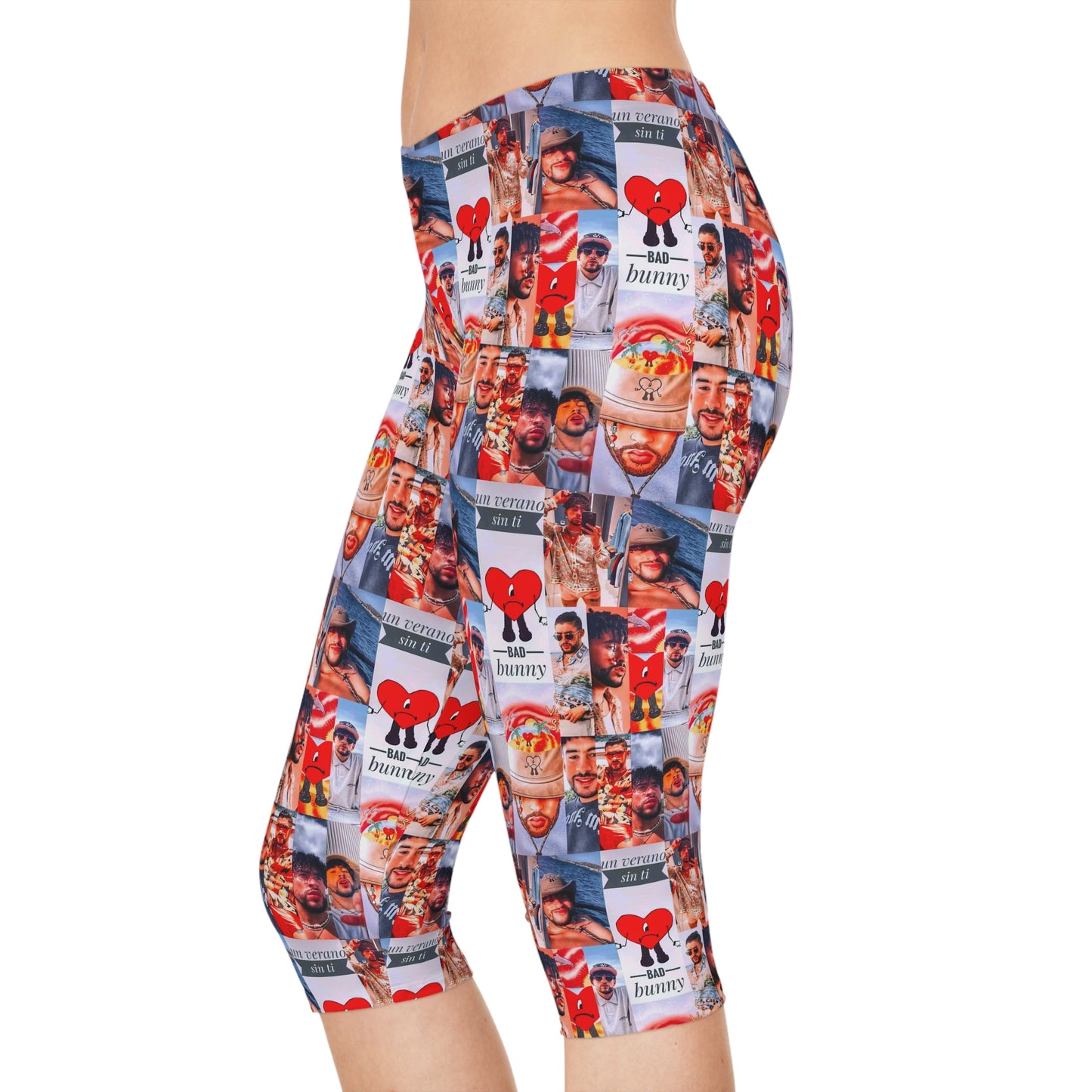 Bad Bunny Un Verano Sin Ti Photo Collage Women's Capri Leggings