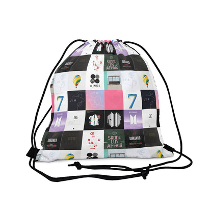 BTS Album Cover Art Collage Outdoor Drawstring Bag