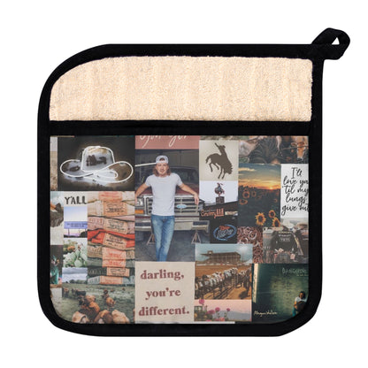 Morgan Wallen Darling You're Different Collage Pot Holder with Pocket