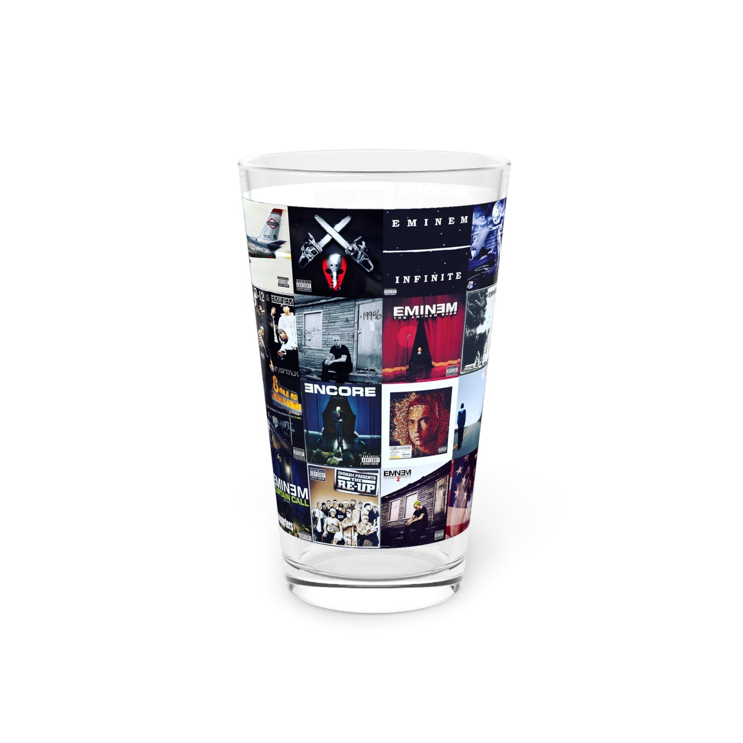 Eminem Album Art Cover Collage Pint Glass