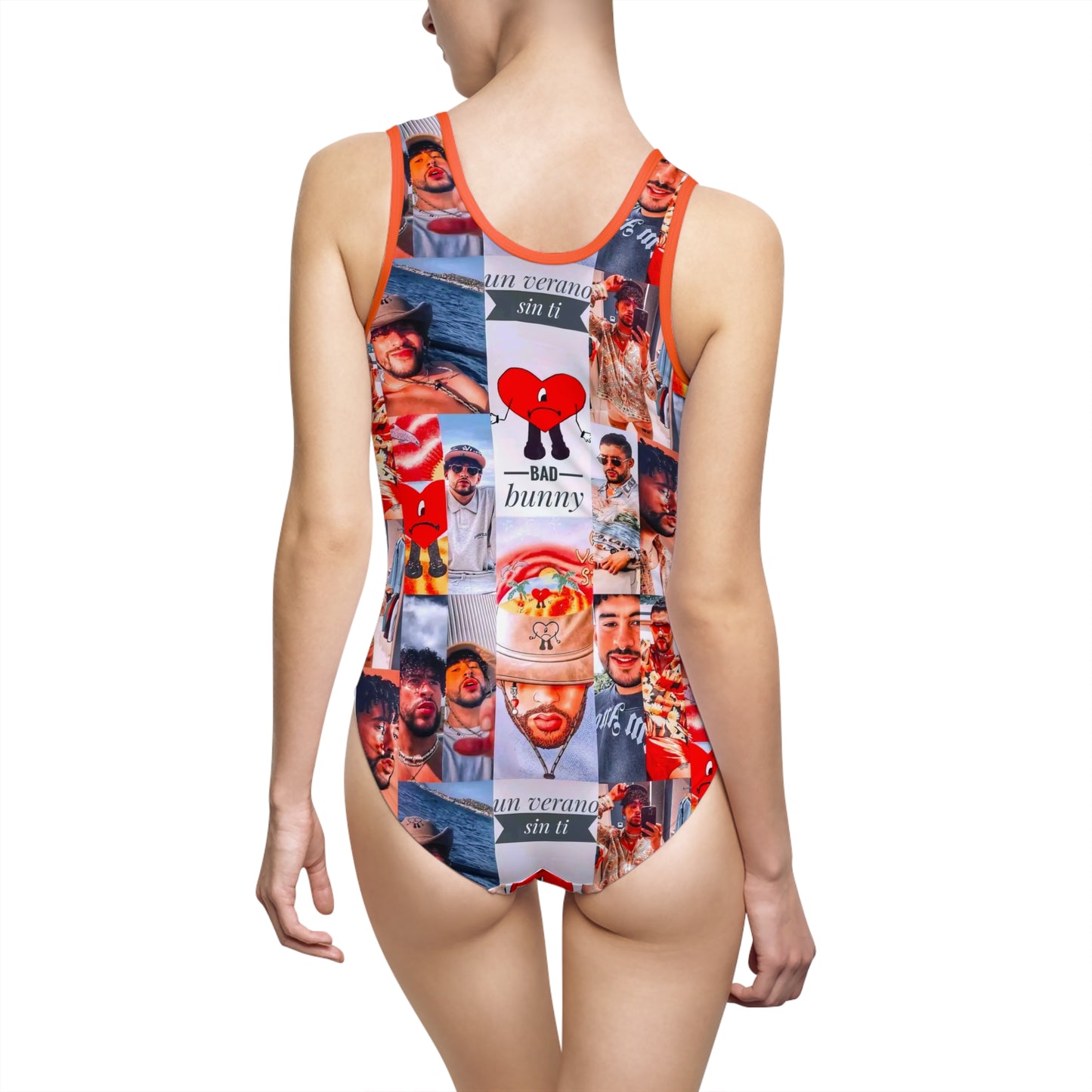 Bad Bunny Un Verano Sin Ti Photo Collage Women's Classic One-Piece Swimsuit