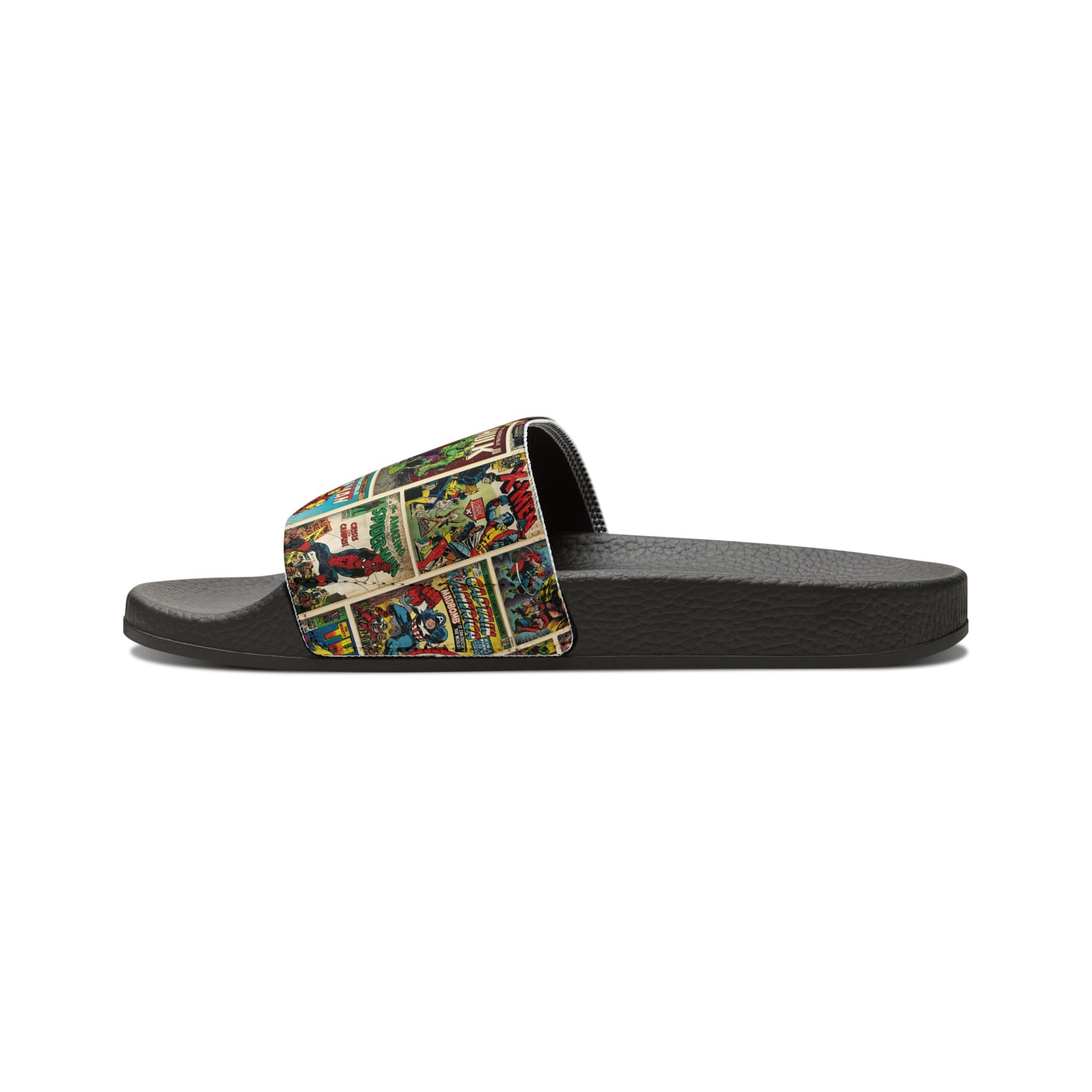 Marvel Comic Book Cover Collage Women's Slide Sandals