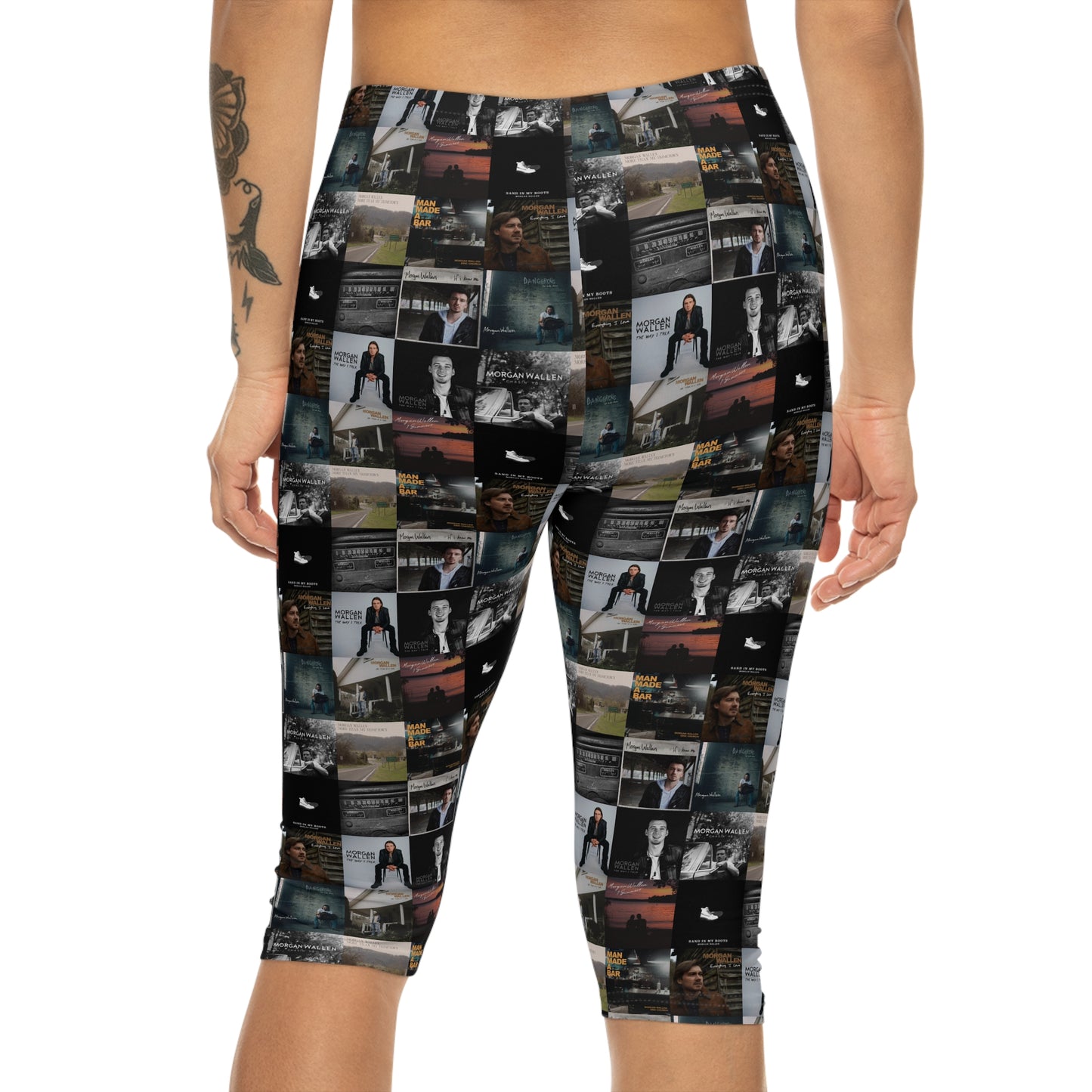 Morgan Wallen Album Cover Collage Women’s Capri Leggings