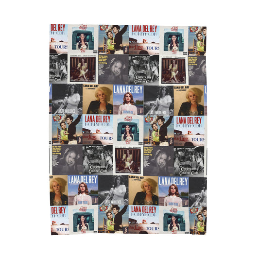 Lana Del Rey Album Cover Collage Velveteen Plush Blanket