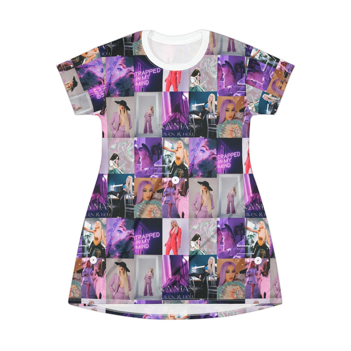 Ava Max Belladonna Photo Collage T-Shirt Dress