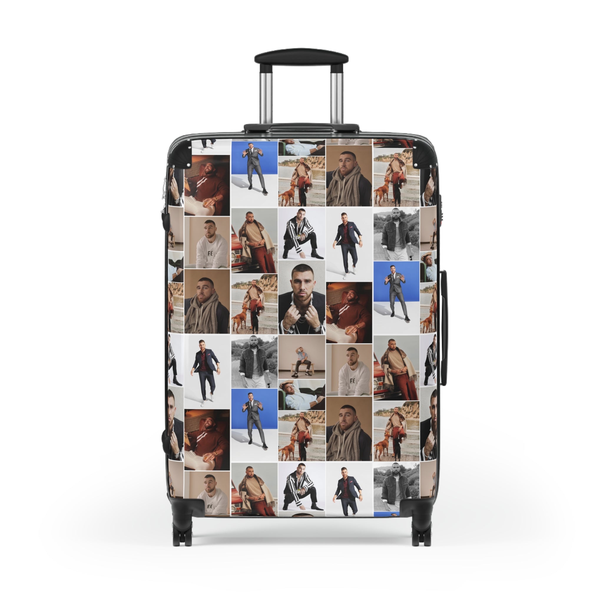 Travis Kelce Portrait Photo Mosaic Suitcase – Fandom Flair