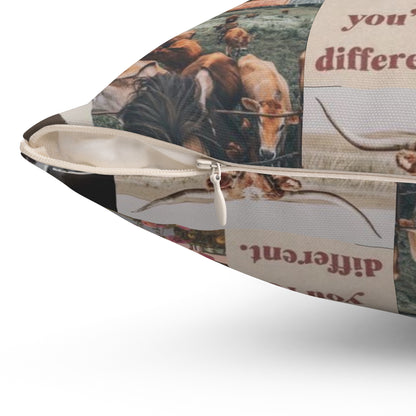 Morgan Wallen Darling You're Different Collage Spun Polyester Square Pillow