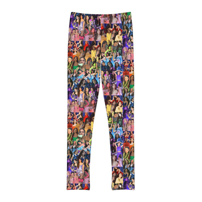 Olivia Rodrigo Rainbow Collage Youth Full-Length Leggings