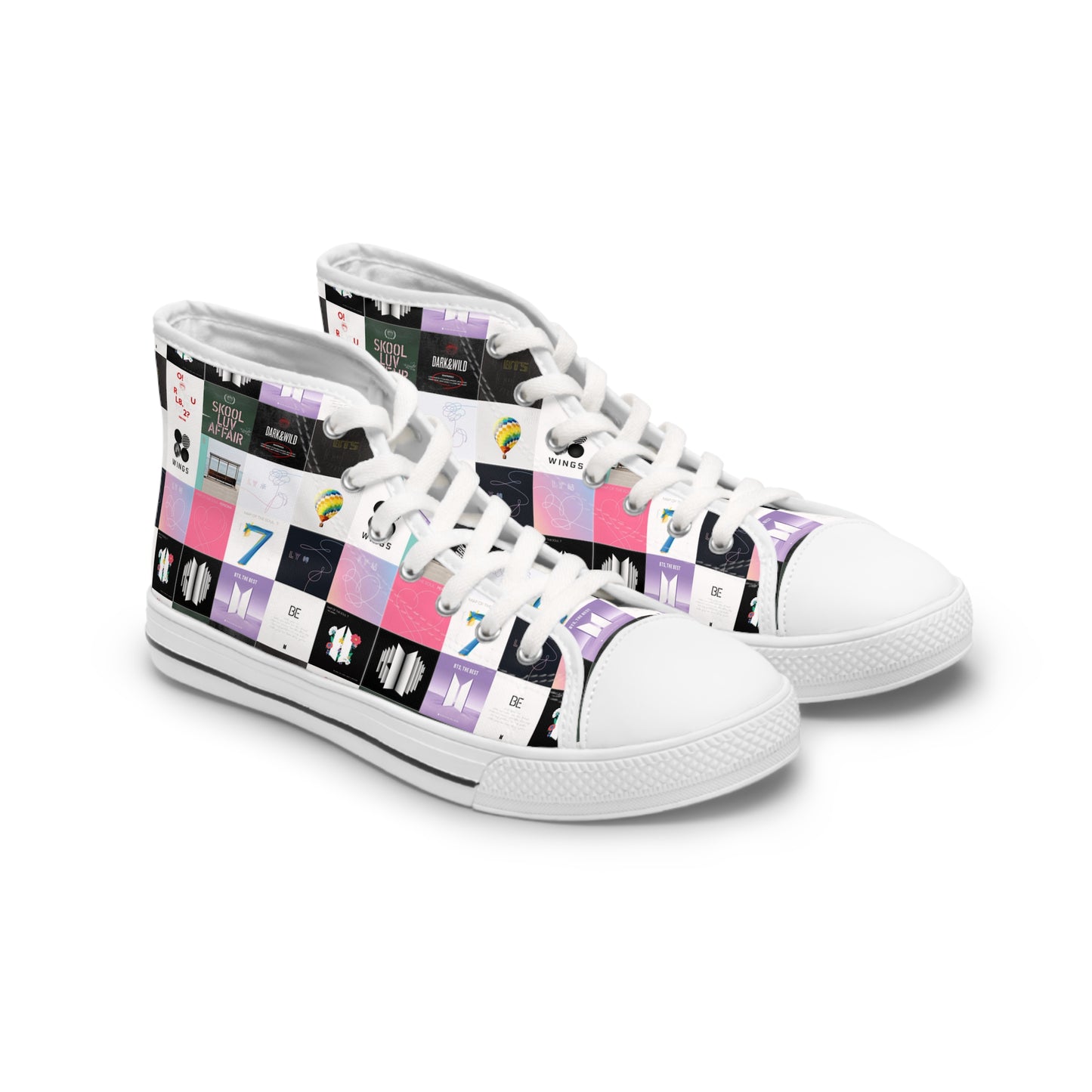 BTS Album Cover Art Collage Women's High Top Sneakers