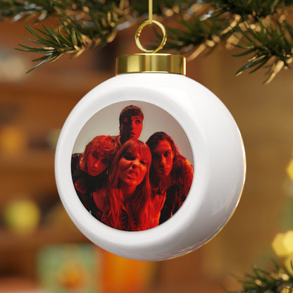 Måneskin Circular Group Photo Christmas Ball Ornament