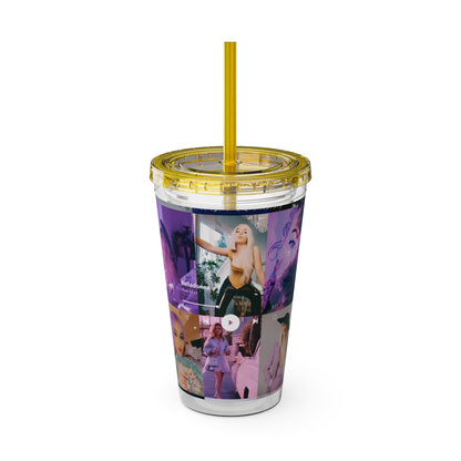 Ava Max Belladonna Photo Collage Sunsplash Tumbler with Straw