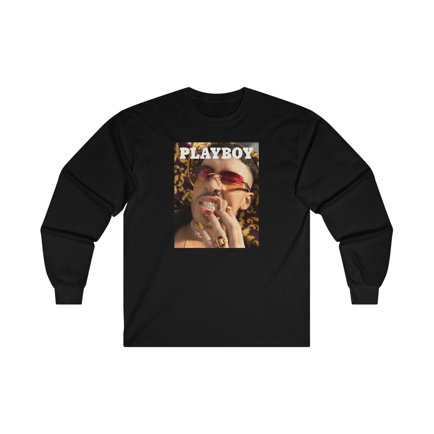 Bad Bunny Playboy Cover Ultra Cotton Long Sleeve Tee Shirt