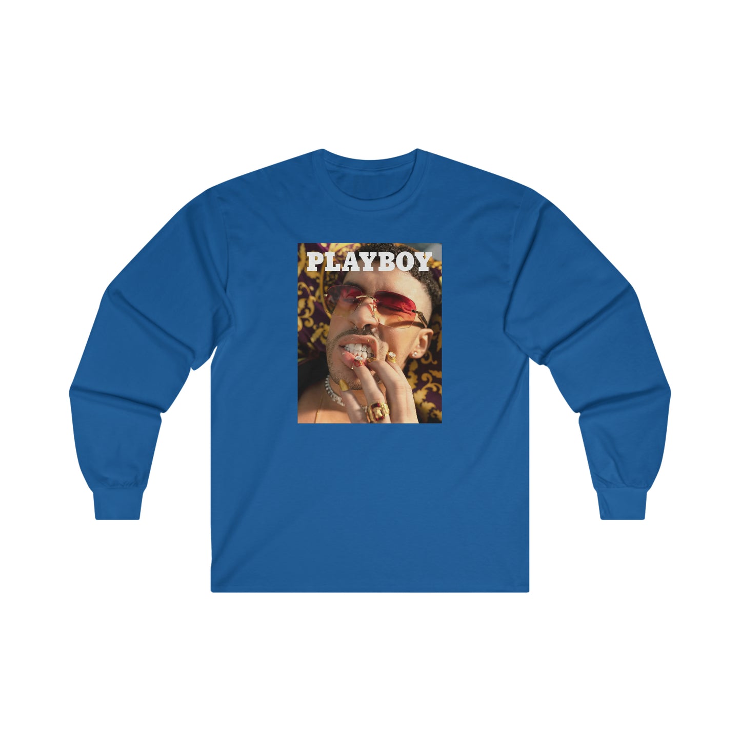 Bad Bunny Playboy Cover Ultra Cotton Long Sleeve Tee Shirt