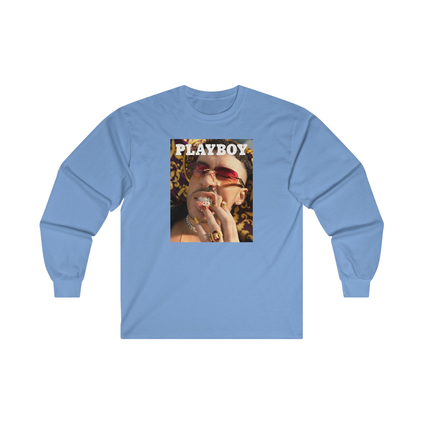 Bad Bunny Playboy Cover Ultra Cotton Long Sleeve Tee Shirt