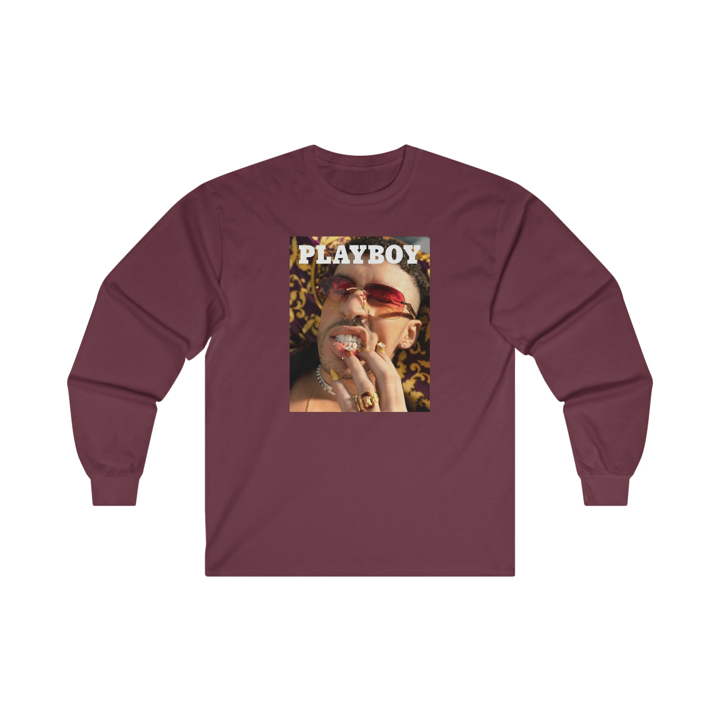 Bad Bunny Playboy Cover Ultra Cotton Long Sleeve Tee Shirt