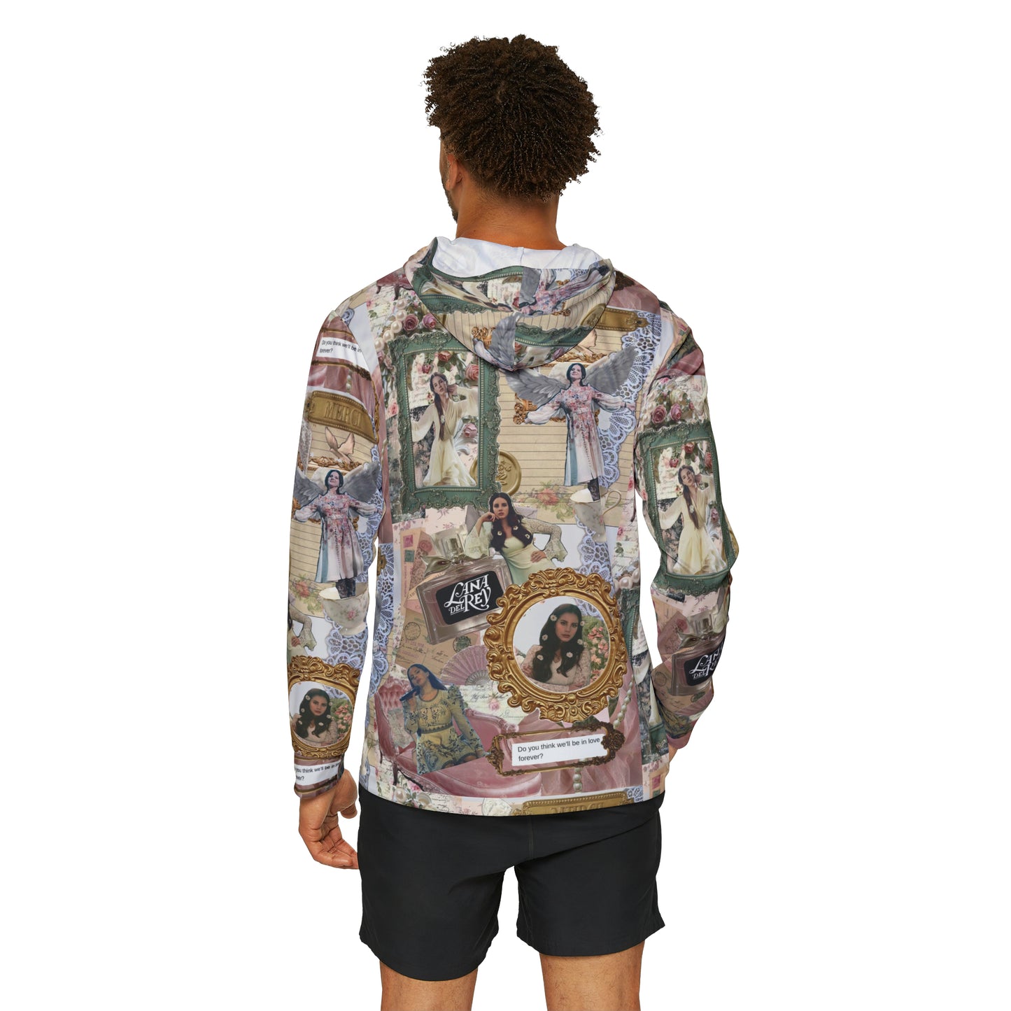 Lana Del Rey Victorian Collage Men's Sports Warmup Hoodie