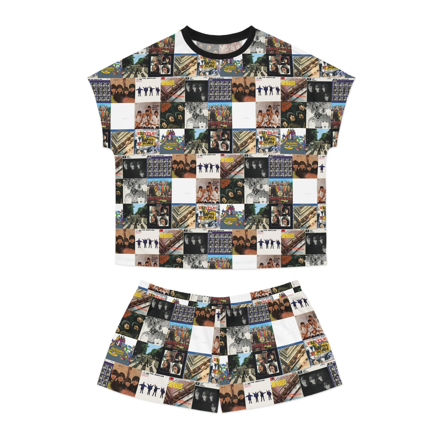 The Beatles Album Cover Collage Women's Short Pajama Set