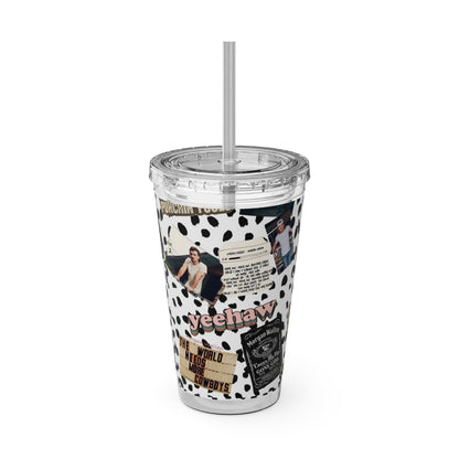 Morgan Wallen Yeehaw Collage Sunsplash Tumbler with Straw