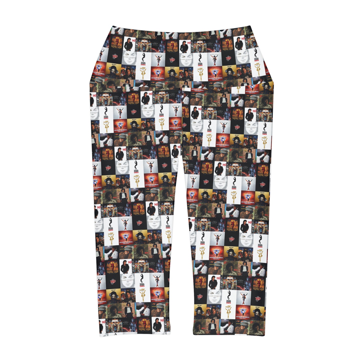 Michael Jackson Album Cover Collage Yoga Capri Leggings