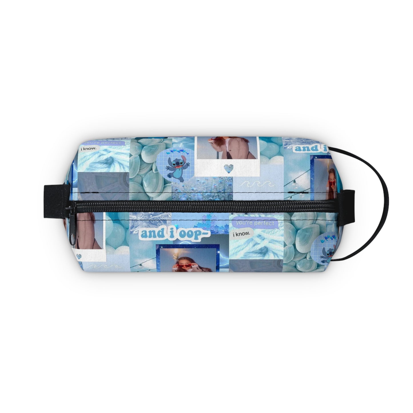 Olivia Rodrigo Light Blue Aesthetic Collage Toiletry Bag