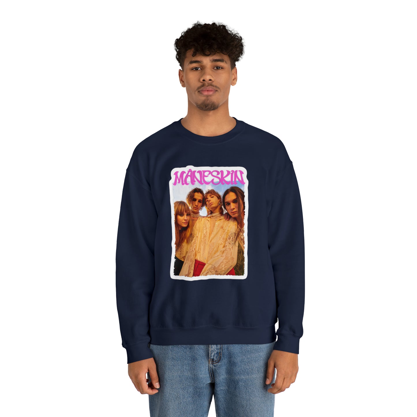 Måneskin Group Photo Unisex Heavy Blend Crewneck Sweatshirt