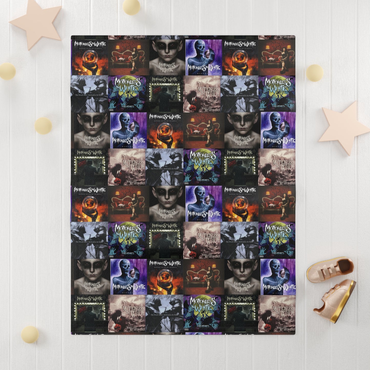 Motionless In White Album Cover Collage Soft Fleece Baby Blanket