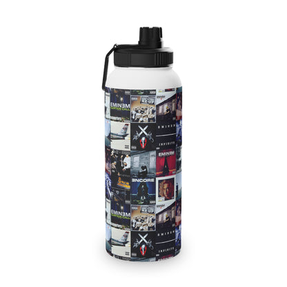 Eminem Album Art Cover Collage Stainless Steel Sports Lid Water Bottle