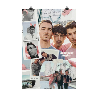 Jonas Brothers Happiness Begins Collage Matte Poster