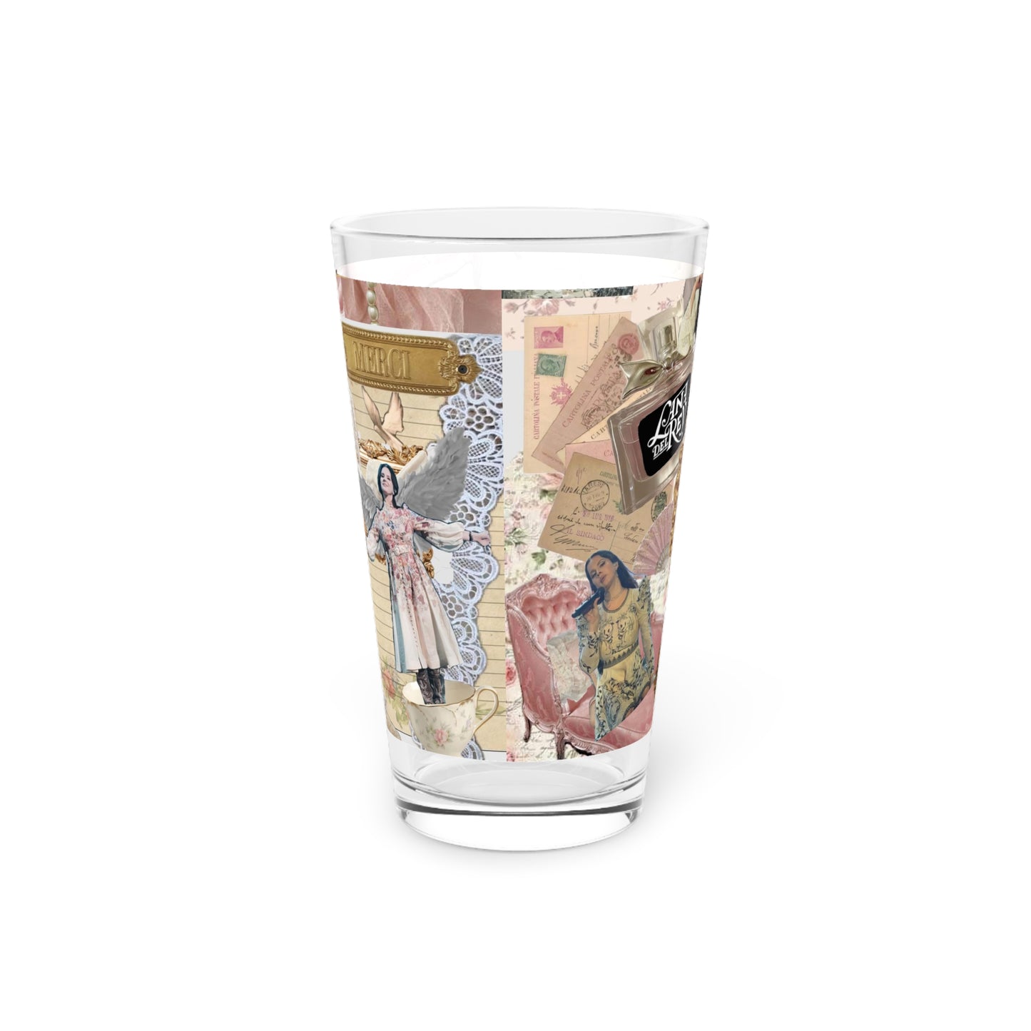 Lana Del Rey Victorian Collage Pint Glass