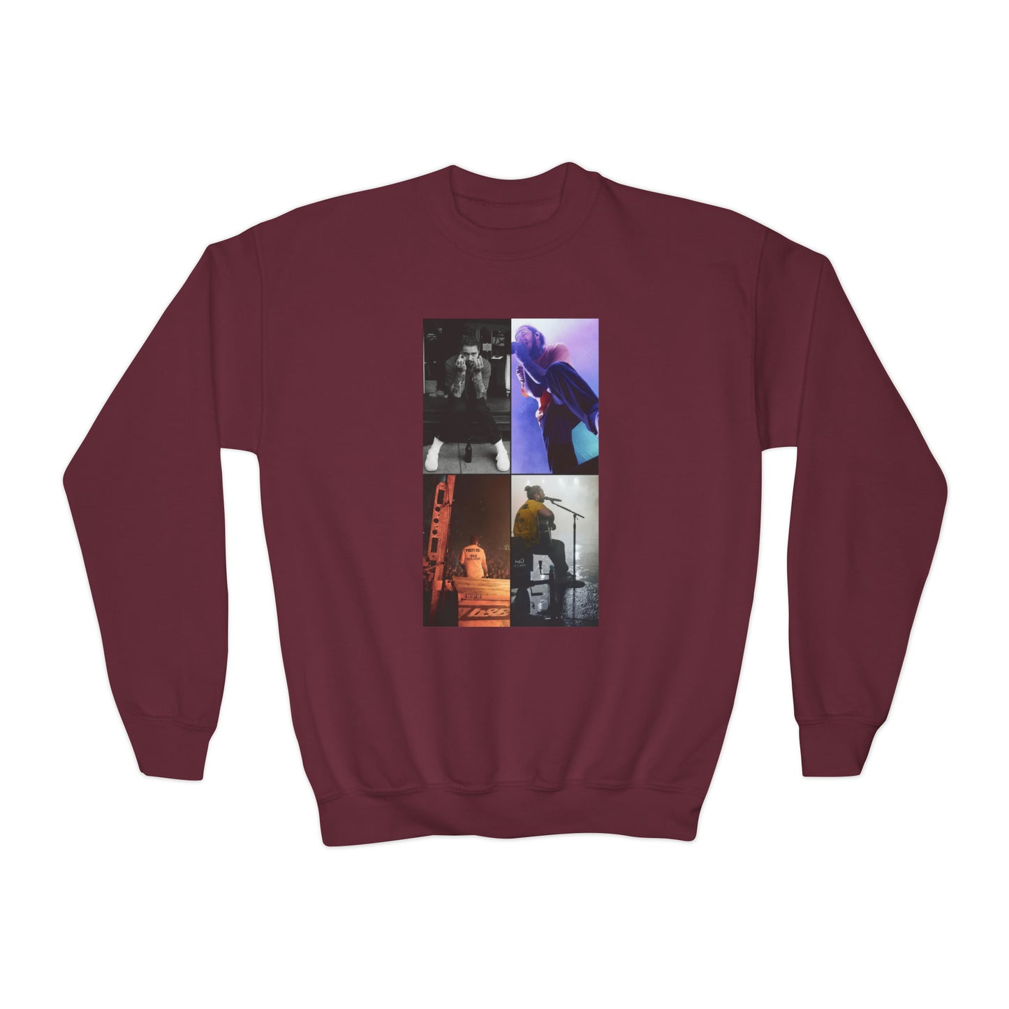 Post Malone On Tour Collage Youth Crewneck Sweatshirt