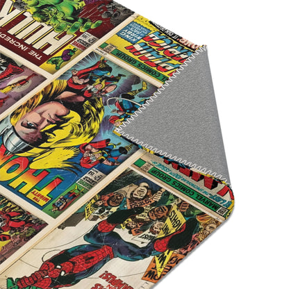 Marvel Comic Book Cover Collage Area Rug