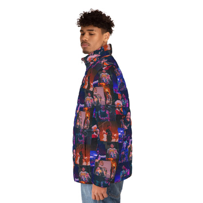 Post Malone Lightning Photo Collage Men's Puffer Jacket