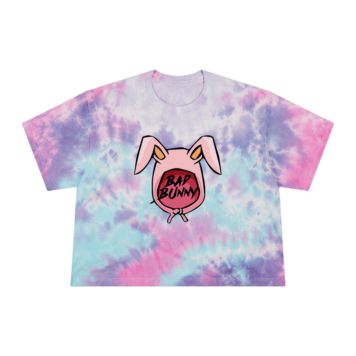 Bad Bunny Hoodie Logo Women's Tie-Dye Crop Tee