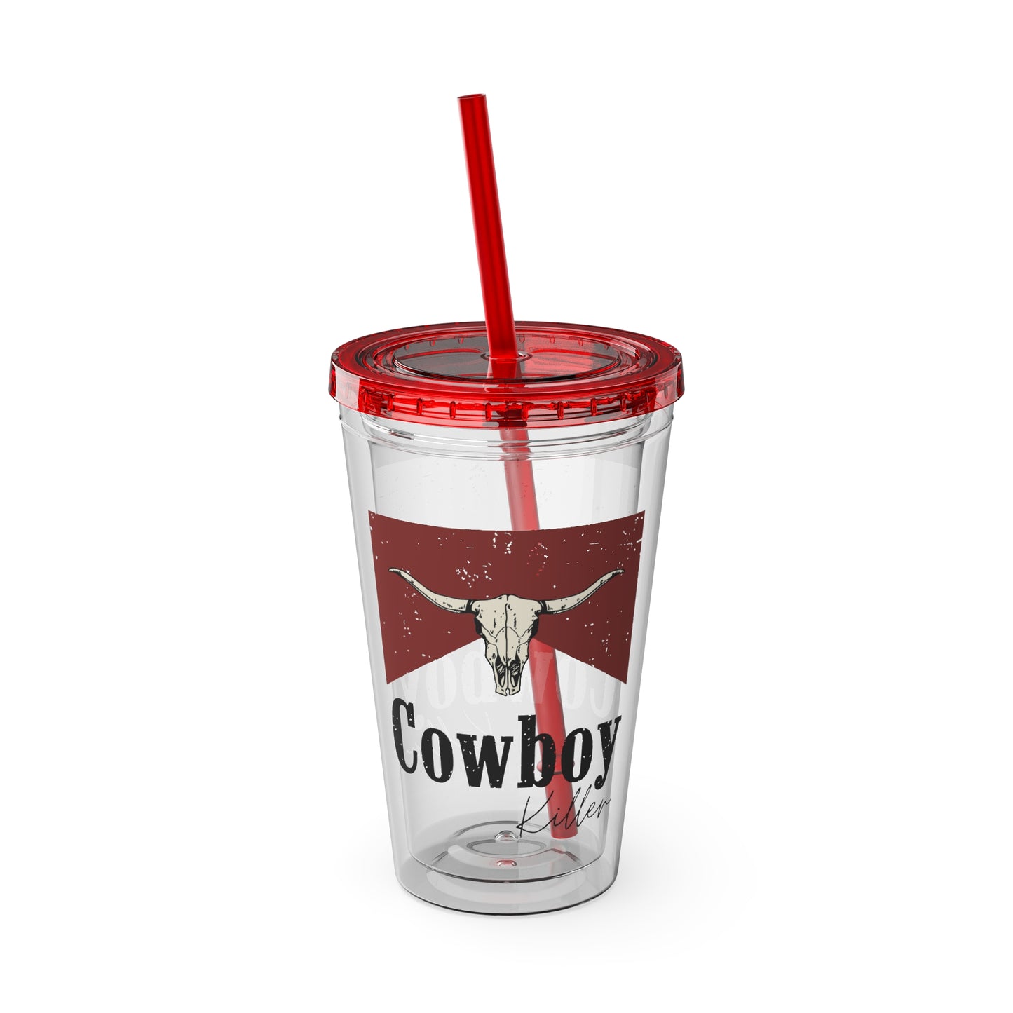 Morgan Wallen Cowboy Killer Sunsplash Tumbler with Straw