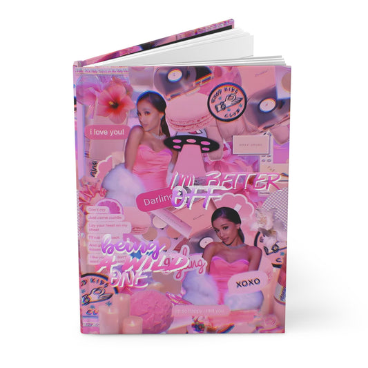 Ariana Grande Purple Vibes Collage Hardcover Journal