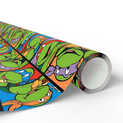 TMNT Turtle Toon Montage Gift Wrapping Paper