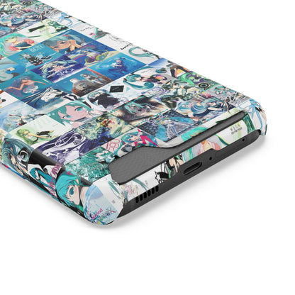 Hatsune Miku Album Cover Collage Phone Case With Card Holder