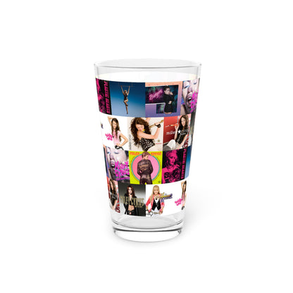 Miley Cyrus Album Cover Collage Pint Glass